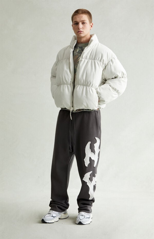 Pacsun NY Raw Applique Baggy Sweatpants