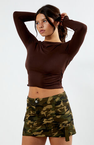 Side Cinched Long Sleeve Top image number 1