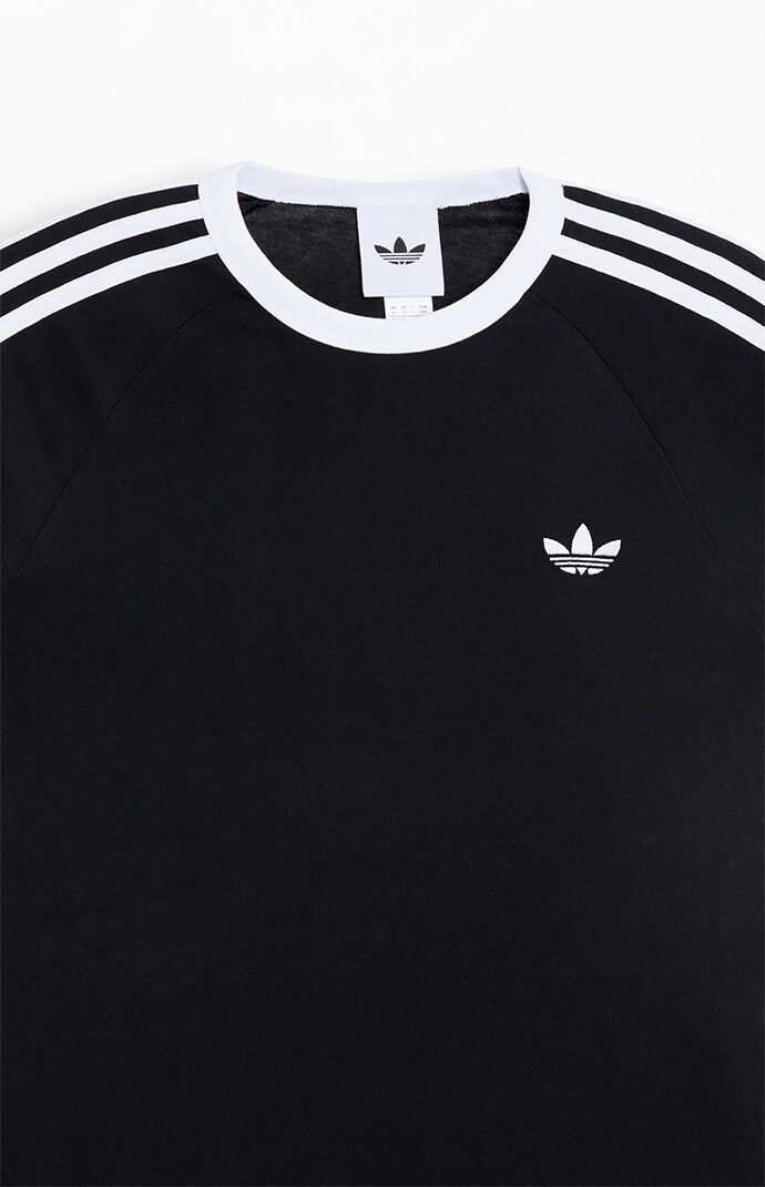 adidas Black Three Stripe T-Shirt