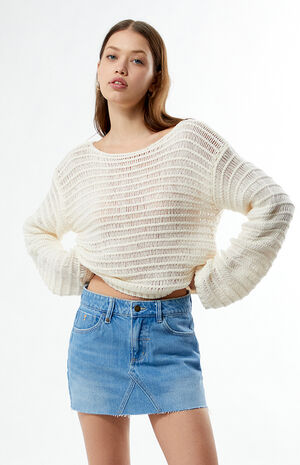 Light Indigo Candy Denim Mini Skirt image number 1