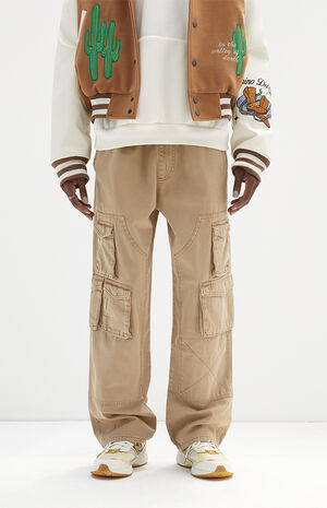 Tan Baggy Carpenter Cargo Pants image number 1