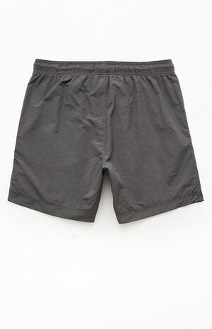 Gray Collegiate Solid 7" Swim Trunks image number 2