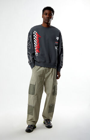 Honda Oversized Fleece Crew Neck Sweatshirt image number 4