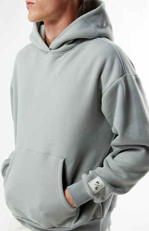 Gray Solid Hoodie image number 2