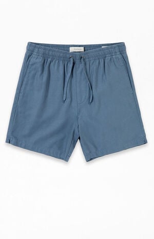 Blue Cotton Volley Shorts
