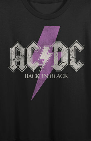 AC/DC Back in Black Cropped T-Shirt image number 2