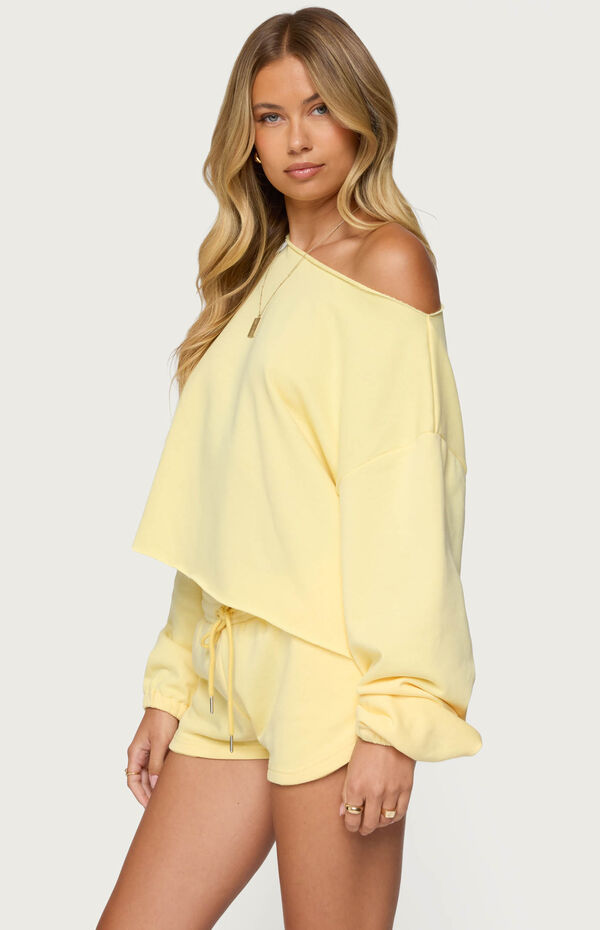 Edikted Kordelia Off Shoulder Sweatshirt