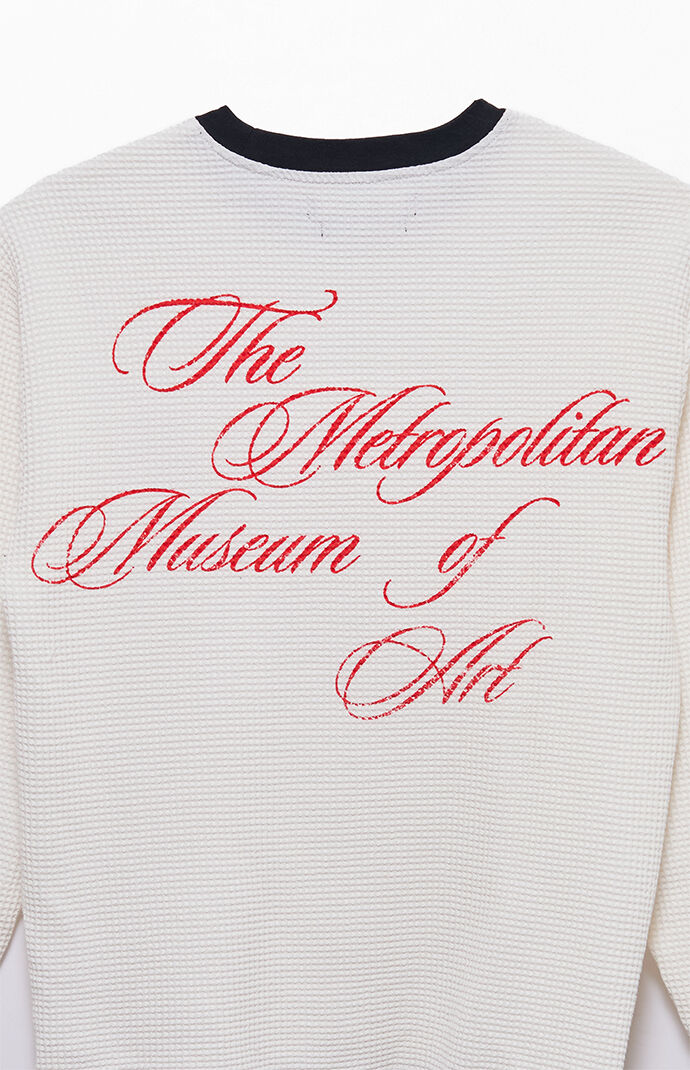 hatecreation museum long sleeve Tシャツ The Met x Pacsun Passion Cropped Waffle Knit Long Sleeve T-Shirt