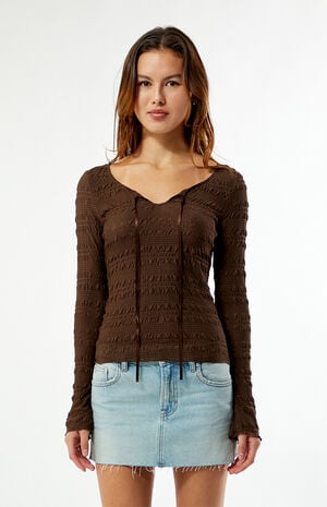 Willa Ruched Long Sleeve Top image number 2
