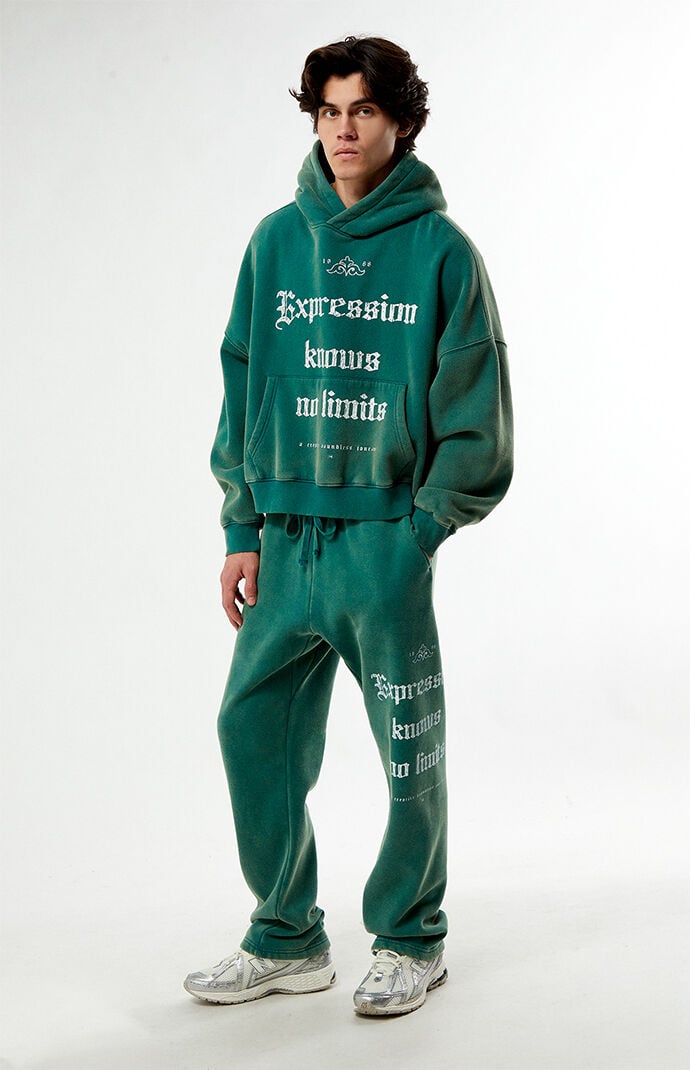 Pacsun Green Expressions Baggy Sweatpants
