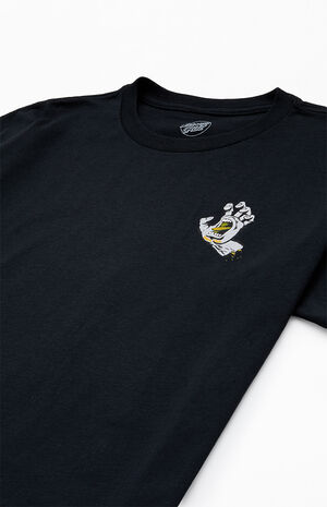 Kids Black Screaming Hand T-Shirt image number 3