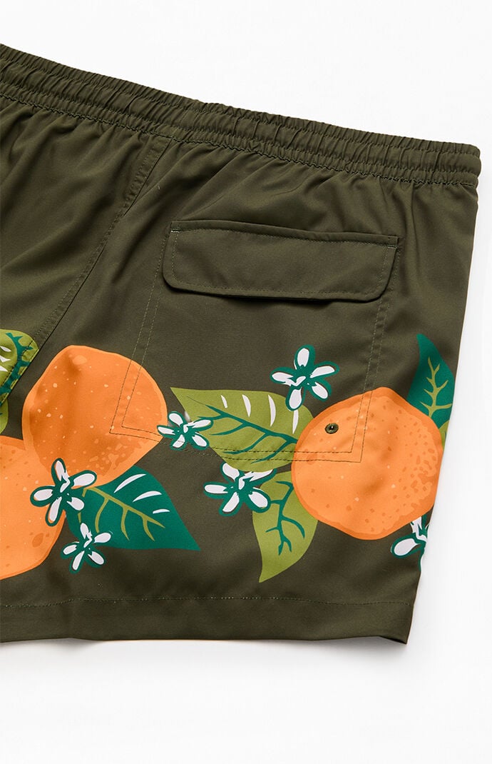 Duvin Design Tropical Orange 4.5" Swim Trunks