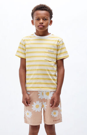 Pink Floral Volley Shorts image number 1