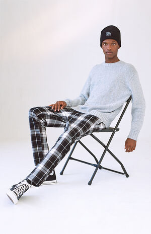 Black Plaid Menswear Pants image number 1