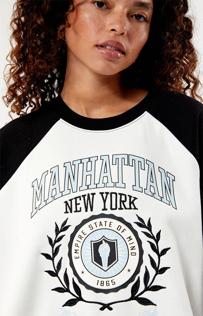 Pacsun Manhattan New York Oversized Crew Neck Sweatshirt
