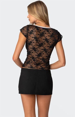 Avi Sheer Lace Top image number 5