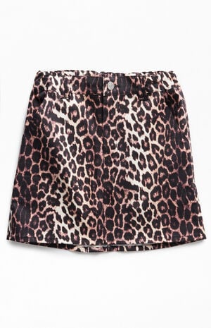 Kids Leopard E-Waist Mini Skirt