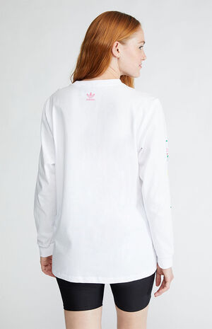 White Adicolor Originals Long Sleeve T-Shirt image number 4