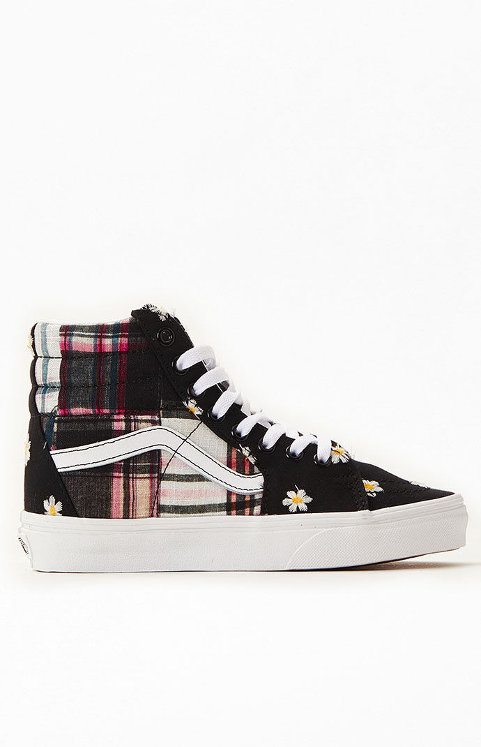 Vans Floral Plaid Patchwork Sk8 Hi Sneakers PacSun