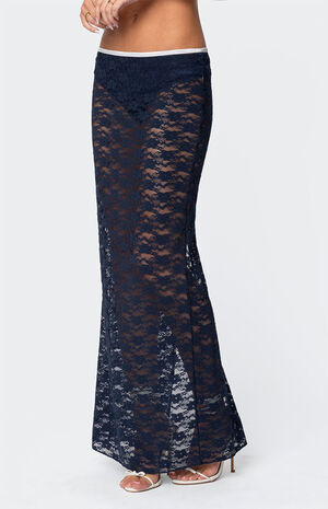 Vara Sheer Lace Maxi Skirt image number 4