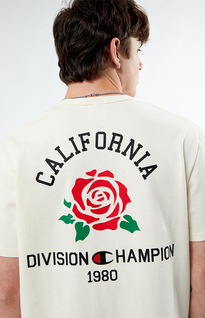 Champion Men s x Pacsun Heritage Rose T Shirt in Natural Size Small