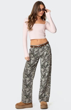 Square Neck Knit Top image number 2