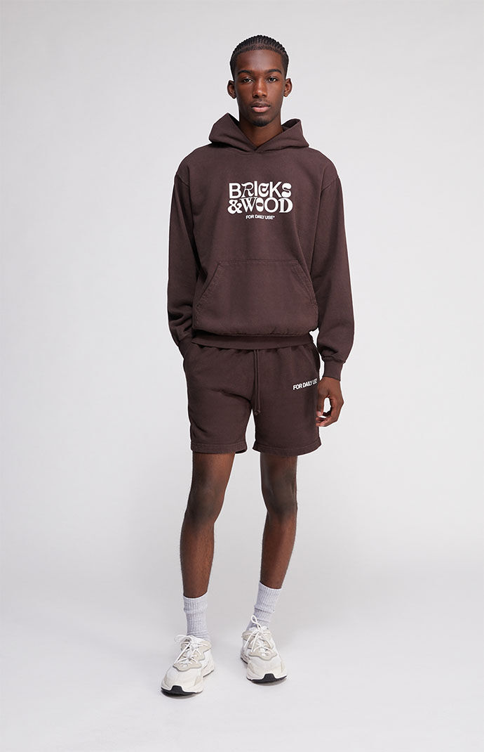 woods (ウッズ) マルチポケットスエットパーカー ブラウン L Dickies（ディッキーズ） 裏毛 パーカー メンズ 綿混 ジップアップ