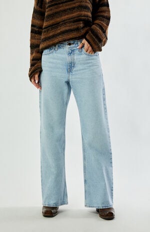 Abraided Middy Loose Bootcut Jeans image number 2