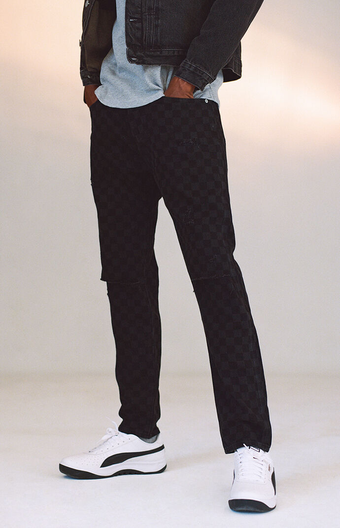 PacSun Black Checkerboard Slim Taper 