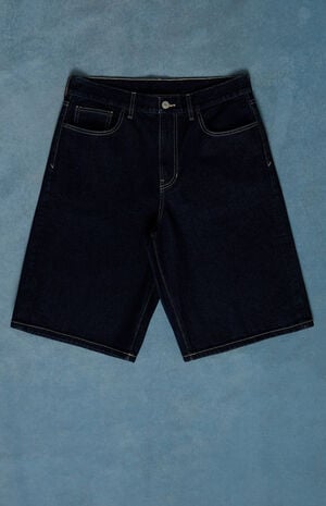 Austin Extreme Baggy Denim Shorts Dark Blue image number 1