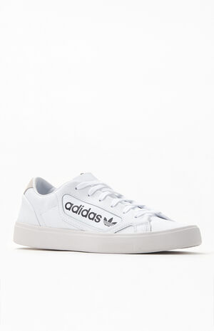 adidas White Sleek Sneakers | PacSun
