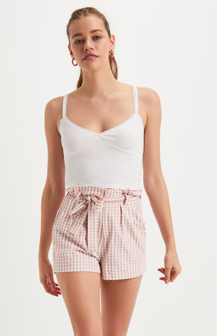 Paperbag Gingham Shorts