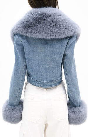 Gisele Denim Faux Fur Jacket image number 3
