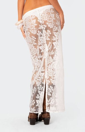 Bess Sheer Lace Maxi Skirt image number 3