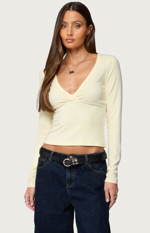 Doron V Neck Long Sleeve Top image number 1