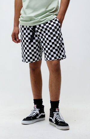 Organic Checkered Range Elastic Waist Shorts image number 2