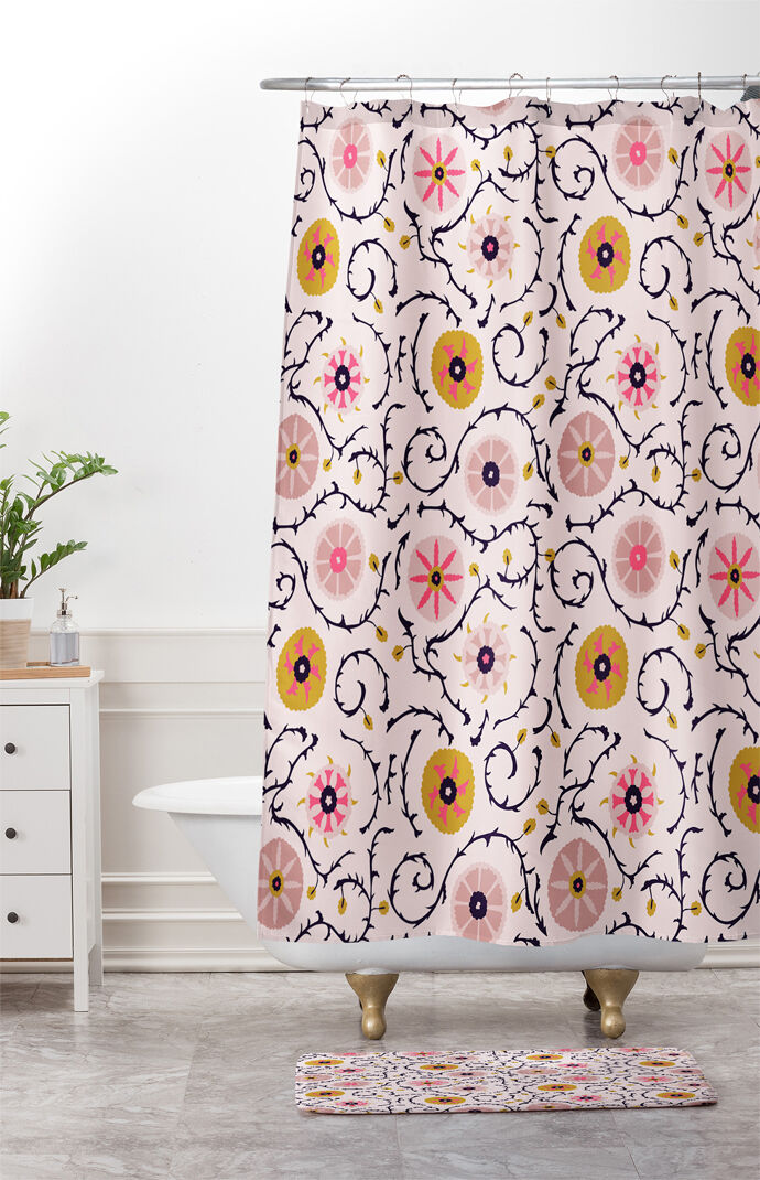 Suzani Pink Memory Foam Bath Mat