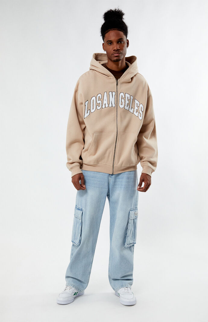 PacSun Los Angeles Chenille Full Zip Hoodie PacSun
