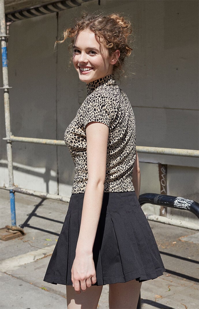 Leopard Ashlyn Turtleneck Top