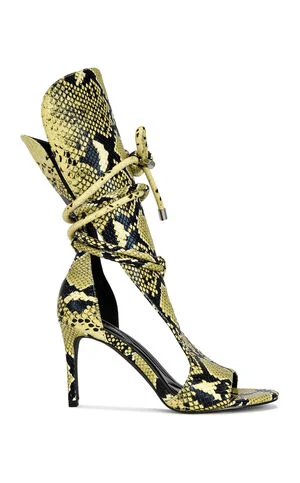 Women's Bocker Yellow Snake Stiletto Sandals image number 1