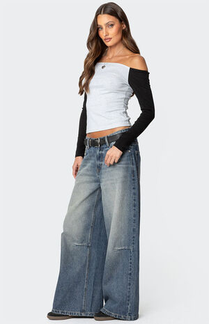 Contrast Off Shoulder Top image number 4