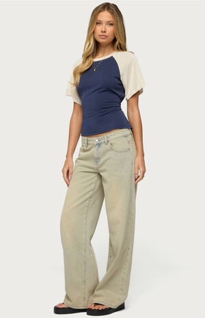 Fraise Contrast Raglan Top image number 4
