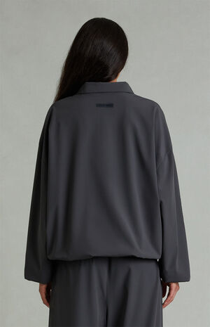 Women's Iron Gray Classic Half Zip Sweatshirt image number 4