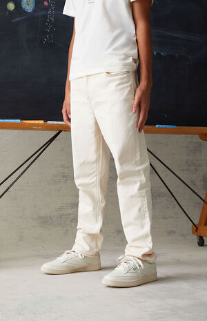 Off White Straight Leg Jeans image number 5