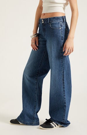 Zoe Low Rise Girlfriend Jeans Pinstripe image number 3