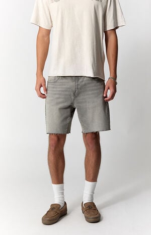 Harrison Cutoff Baggy Jean Shorts Stretch Gray image number 2