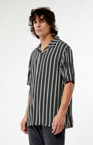 Black Viscose Camp Shirt image number 3