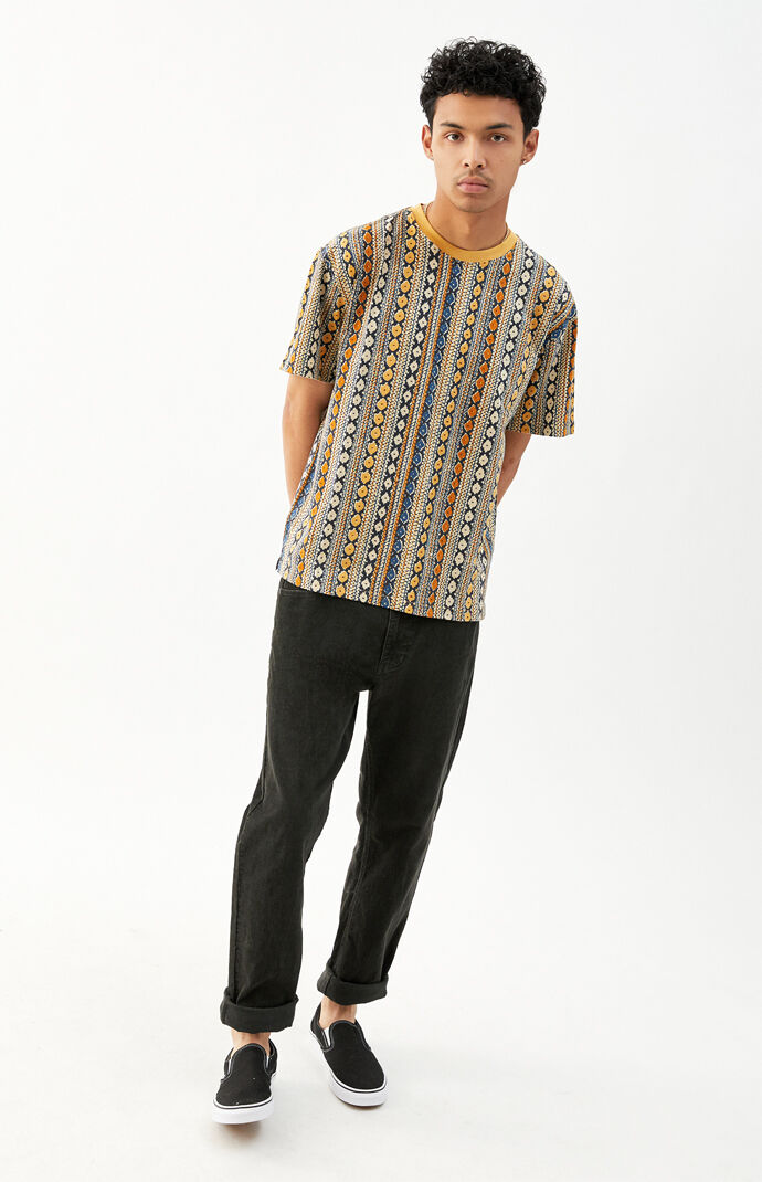Vertical Striped Short Sleeve T-Shirt