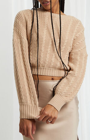 Fawn Cable Stitch Sweater image number 2