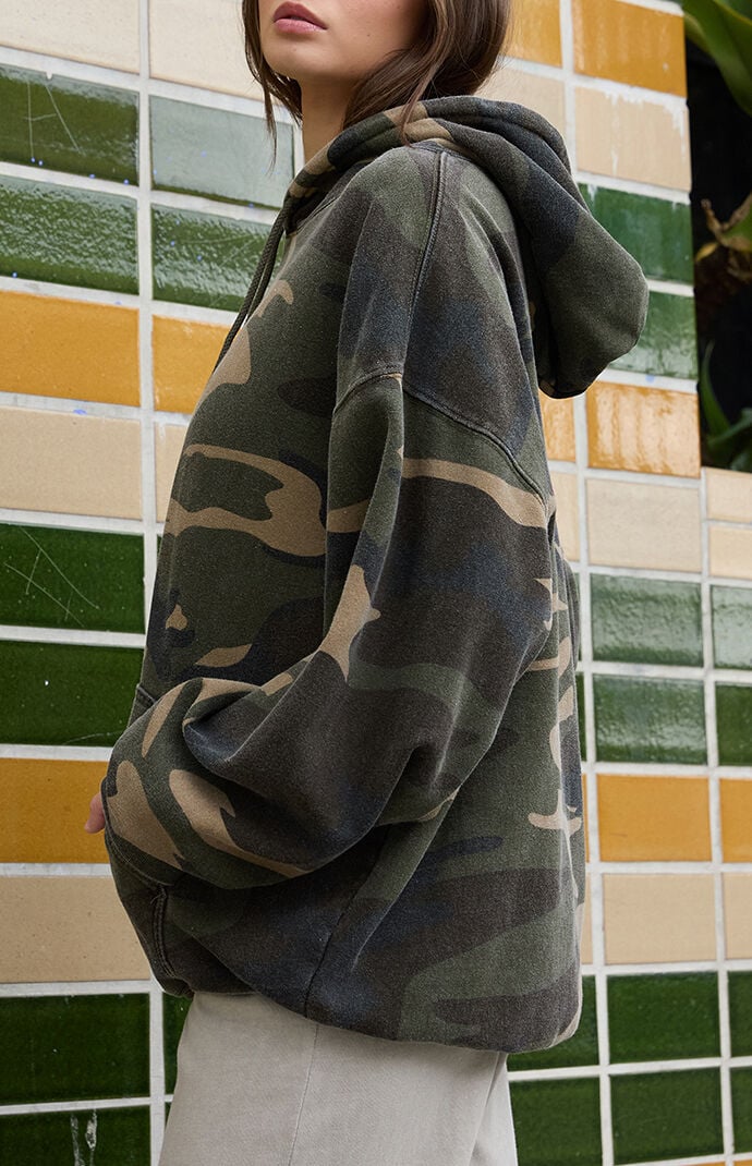 John Galt Camo Christy Oversized Hoodie